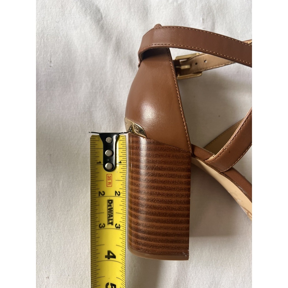 Michael Kors Size 8.5 Ava Patent Leather Crisscross Ankle Strap Stiletto Heels - Picture 6 of 7